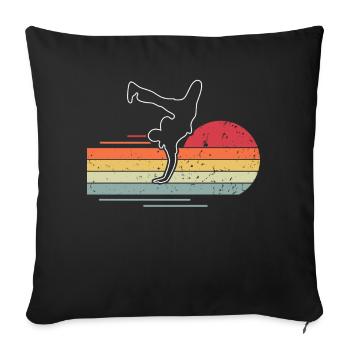 Breakdance - Housse de coussin décorative 45 x 45 cm - noir - Devant