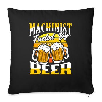 Amateur de bière machiniste - Housse de coussin décorative 45 x 45 cm - noir - Devant