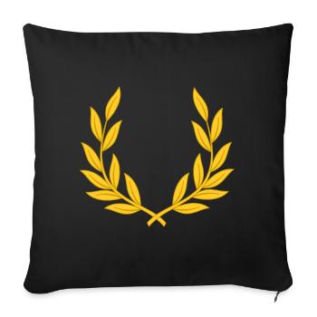 Laurel Wreath Victory Win Sport Golden Victory Victoires - Housse de coussin décorative 45 x 45 cm - noir - Devant