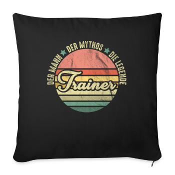 Trainer - Sofakissenbezug 45 x 45 cm - Schwarz - Vorne