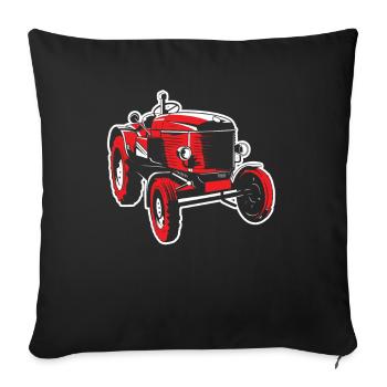 tracteur - Housse de coussin décorative 45 x 45 cm - noir - Devant