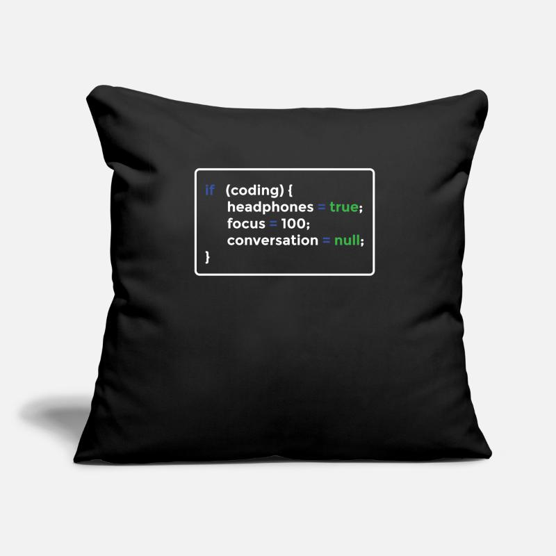 Programmation du programmeur Housse de coussin décorative 45 x 45 cm