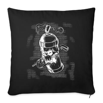 Graffiti spray can - Sofa pillowcase 17,3'' x 17,3'' (45 x 45 cm) - black - Front