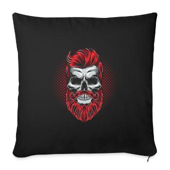 Hipster Skeleton - Sofa pillowcase 17,3'' x 17,3'' (45 x 45 cm) - black - Front