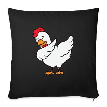 Poulet de dabbing enfants élevage de poulets Dabbing Farmer - Housse de coussin décorative 45 x 45 cm - noir - Devant