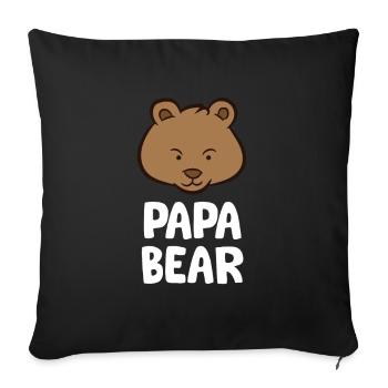 Funny Papa Bear Boys Papa Bear Cute Papa Bear - Sofa pillowcase 17,3'' x 17,3'' (45 x 45 cm) - black - Front