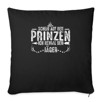 Jäger Frauen Ehefrau Geschenkidee - Sofakissenbezug 45 x 45 cm - Schwarz - Vorne