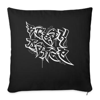 Graffiti de breakdance - Housse de coussin décorative 45 x 45 cm - noir - Devant
