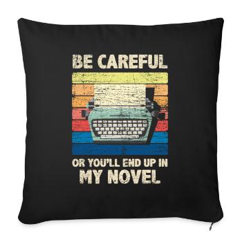 Author retro typewriter - Sofa pillowcase 17,3'' x 17,3'' (45 x 45 cm) - black - Front