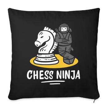 Chess Chess Players - Sofa pillowcase 17,3'' x 17,3'' (45 x 45 cm) - black - Front