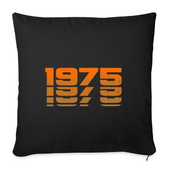 1975 Jahrgang Geburtsjahr - Sofakissenbezug 45 x 45 cm - Schwarz - Vorne