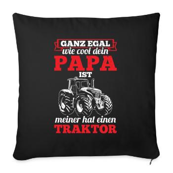 Landwirtschaft Traktor Bauer - Sofakissenbezug 45 x 45 cm - Schwarz - Vorne