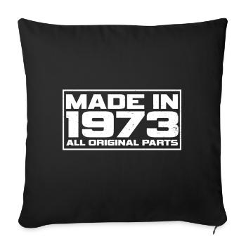 Made In 1973 All Original Parts - Sofa pillowcase 17,3'' x 17,3'' (45 x 45 cm) - black - Front