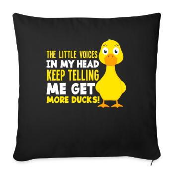Duck breeder - Sofa pillowcase 17,3'' x 17,3'' (45 x 45 cm) - black - Front