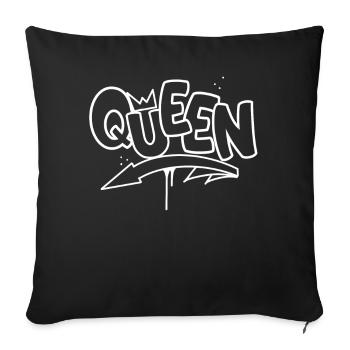 Queen Graffiti - Housse de coussin décorative 45 x 45 cm - noir - Devant