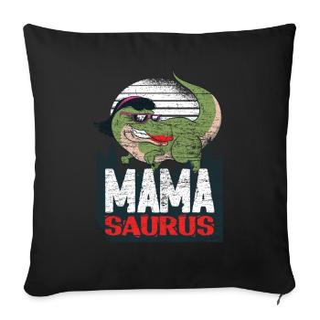 Dinosaur Mamasaurus Mama Saurus - Sofa pillowcase 17,3'' x 17,3'' (45 x 45 cm) - black - Front