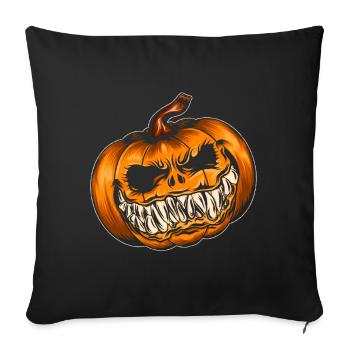 Spooky Pumpkin Laugh - Sofa pillowcase 17,3'' x 17,3'' (45 x 45 cm) - black - Front