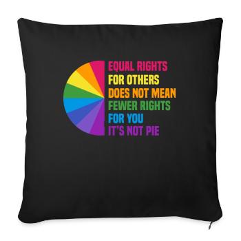 LGBT rainbow human rights equality - Sofa pillowcase 17,3'' x 17,3'' (45 x 45 cm) - black - Front