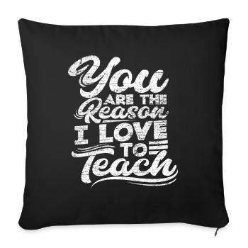 Prof - Housse de coussin décorative 45 x 45 cm - noir - Devant