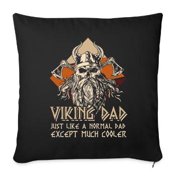 Viking Dad Odin Le père de Norsemen Wotan - Housse de coussin décorative 45 x 45 cm - noir - Devant