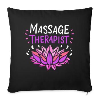 Masseur Massage - Sofa pillowcase 17,3'' x 17,3'' (45 x 45 cm) - black - Front