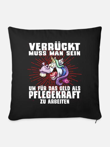Pfleger Pflegekraft Pflege Altenpflege Pfleger - Sofakissenbezug 45 x 45 cm - Schwarz