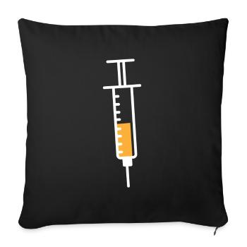 Infirmière - Housse de coussin décorative 45 x 45 cm - noir - Devant