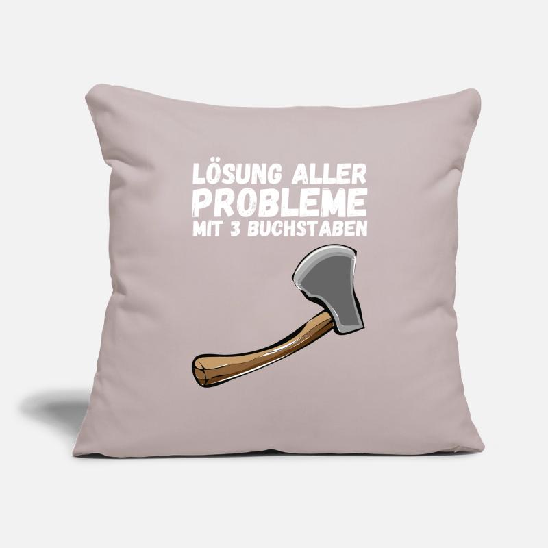 Problem Lösung 3 Buchstaben Axt Lustiger Spruch Sofakissenbezug 45 x 45 cm