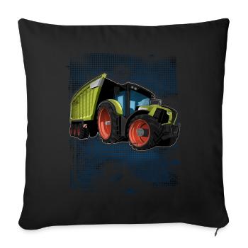 tracteur - Housse de coussin décorative 45 x 45 cm - noir - Devant