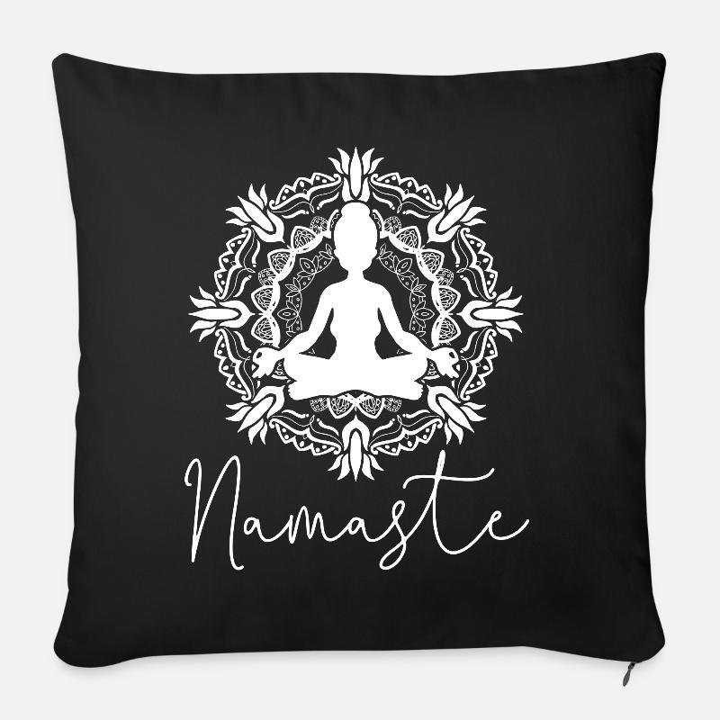 Namaste - Sofakissenbezug 45 x 45 cm - Schwarz