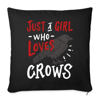 Crow - Sofa pillowcase 17,3'' x 17,3'' (45 x 45 cm) - black - Front