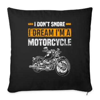 Rêve de moto - Housse de coussin décorative 45 x 45 cm - noir - Devant