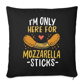 Mozzarella sticks - Sofa pillowcase 17,3'' x 17,3'' (45 x 45 cm) - black - Front