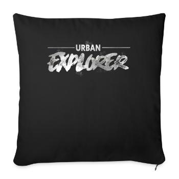 Urban Explorer - Sofakissenbezug 45 x 45 cm - Schwarz - Vorne