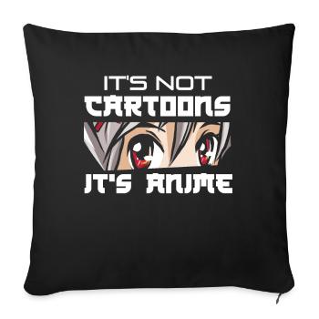 Anime - Housse de coussin décorative 45 x 45 cm - noir - Devant