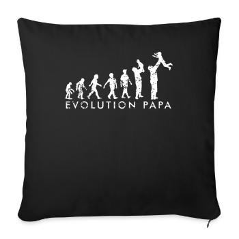 Evolution father and child arm gift idea fathers day - Sofa pillowcase 17,3'' x 17,3'' (45 x 45 cm) - black - Front