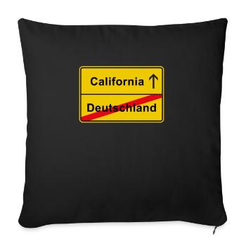 California USA emigrants - Sofa pillowcase 17,3'' x 17,3'' (45 x 45 cm) - black - Front