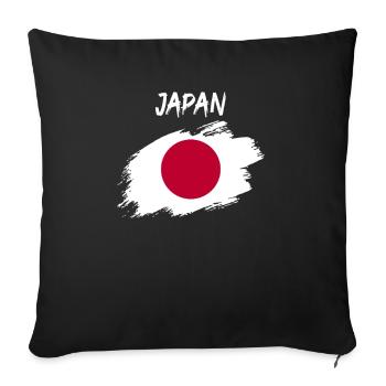 Japan japanese flag banner - Sofa pillowcase 17,3'' x 17,3'' (45 x 45 cm) - black - Front