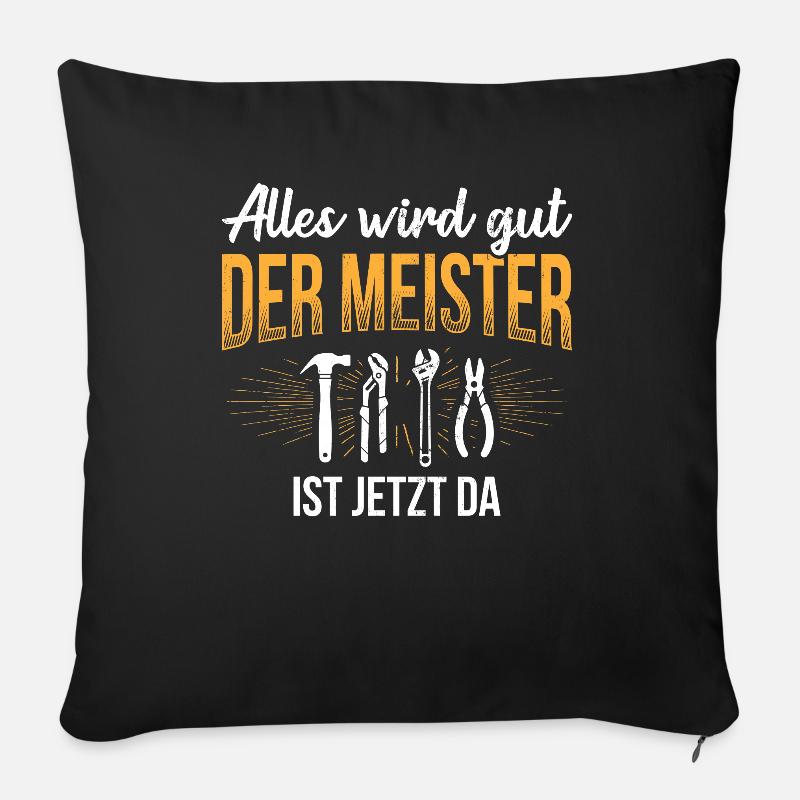 Handwerker Handwerk - Sofakissenbezug 45 x 45 cm - Schwarz