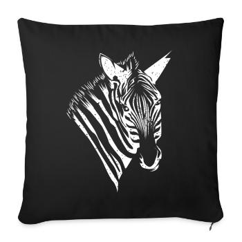 Zèbre - Housse de coussin décorative 45 x 45 cm - noir - Devant