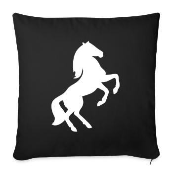 Horse Riding Rider - Sofa pillowcase 17,3'' x 17,3'' (45 x 45 cm) - black - Front