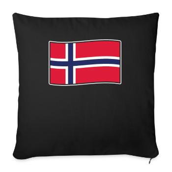 Norway - Sofa pillowcase 17,3'' x 17,3'' (45 x 45 cm) - black - Front