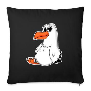gull - Sofa pillowcase 17,3'' x 17,3'' (45 x 45 cm) - black - Front
