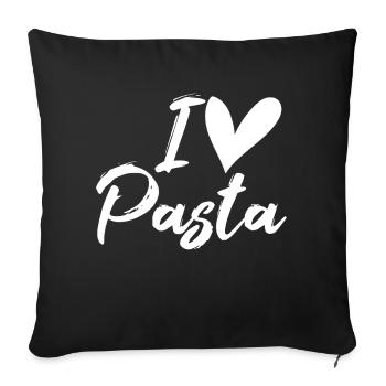 pasta - Sofa pillowcase 17,3'' x 17,3'' (45 x 45 cm) - black - Front