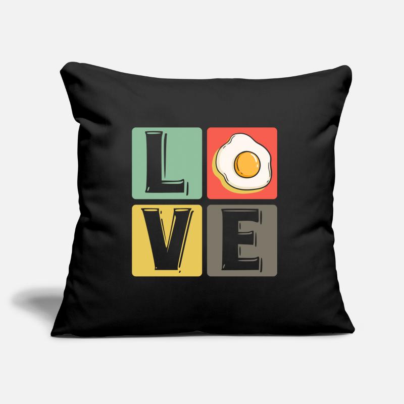 Eggs Fried Egg Scrambled Eggs Love Breakfast Gift Sofa pillowcase 17,3'' x 17,3'' (45 x 45 cm)
