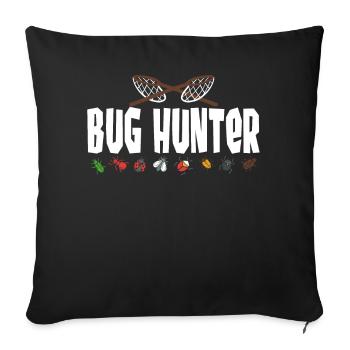 Insect Hunter - Sofa pillowcase 17,3'' x 17,3'' (45 x 45 cm) - black - Front