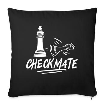 Schach Schachmatt Schachspieler - Sofakissenbezug 45 x 45 cm - Schwarz - Vorne