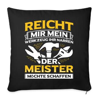 Handwerker Handwerk - Sofakissenbezug 45 x 45 cm - Schwarz - Vorne