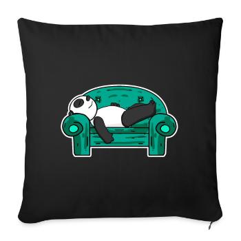 Panda - Sofakissenbezug 45 x 45 cm - Schwarz - Vorne