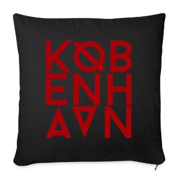 Kobenhavn / Copenhagen - Sofa pillowcase 17,3'' x 17,3'' (45 x 45 cm) - black - Front